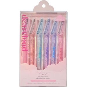 dearcloud Dreamy Sunset Multipurpose Dermaplane Razors, Set of 6 (Dreamy Sunset)